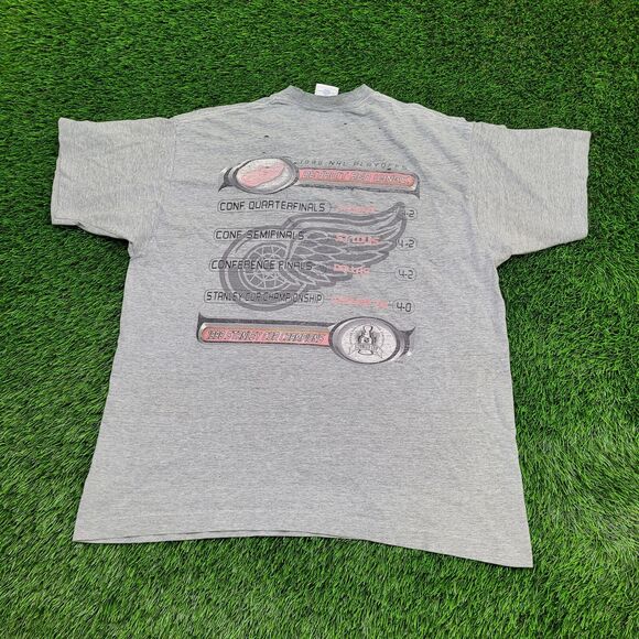 Vintage 1998 Detroit Red-Wings Shirt XL 24x28 Stanley-Cup Distressed - Picture 2 of 16